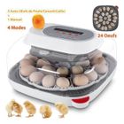 Couveuse Oeuf Automatique 24 oeufs - HOMDOX - Retournement Automatique et Contrôle de Température Affichage d'Humidité,Mire Oeuf