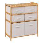 5 FIVE SIMPLY SMART 5five - meuble étagère avec 6 paniers "tidy box" bambou