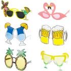 WideSmart 12 Paires Lunettes De Soleil De Fête Hawaïennes Drôles - Accessoires Party Tropical