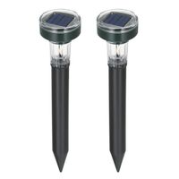 EJ.life Répulsif taupe 2 pièces anti-taupes LED répulsif à ultrasons à énergie solaire portable robuste et durable pour le