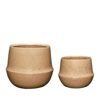Pots en céramique Hubsch Interior Vibe - Marron - 23x19/31x27 cm