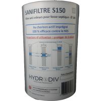 Filtre anti-odeurs SANIFILTRE S150 pour fosse septique - HYDRODIV - diamètre 100 mm - couleur gris
