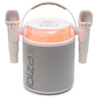 Ibiza - Enceinte Bluetooth nomade Spécial Karaoke KARAHOME-WH 120W - 2 Micros sans fil