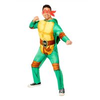 Déguisement Tortue Ninja - Marque - Luxe avec 4 masques adulte - Vert - Homme - Polyester - Intérieur