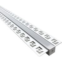 Profilé Aluminium encastrable 1m pour Ruban LED Couvercle Blanc Opaque - SILAMP - Finitions raffinées et design