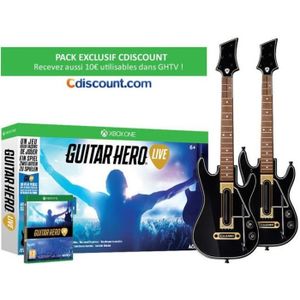 JEU XBOX ONE Pack Guitar Hero Live Jeu Xbox One + 2 Guitares po