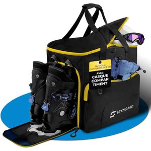 Sac à Chaussures De Ski STYNGARD 54L - Avec Compartiment Casque Et Bottes, Transformable En Sac à Dos (Noir-Rose)