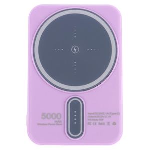 BATTERIE EXTERNE violet-Mini batterie externe magnétique sans fil p