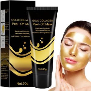 GOMMAGE VISAGE  24k Gold Peel off Face Mask, 24K Gold Firming Peel Off Face Mask, Rejuvenating Collagen Face Mask, Deep Cleansing Face Mask for All
