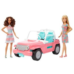 Barbie et sa Voiture Fiat 500 blanche, véhicule décapotable avec poupée  incluse, jouet pour enfant, FVR07 : : Jeux et Jouets