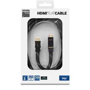 CÂBLE TV - VIDÉO - SON BIGBEN Câble plat HDMI - Noir