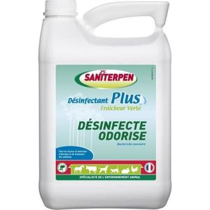 PARFUM - DÉSINFECTANT SANITERPEN - Désinfectant Plus Fraicheur Verte 5L. Bactéricide concentré