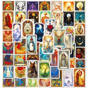 STICKER SCRAPBOOKING Lot De 50 Autocollants De Tarot Pour Ordinateur Po