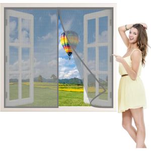 MOUSTIQUAIRE OUVERTURE Magnétique Moustiquaire Fenêtre, 100X100 Cm Facile