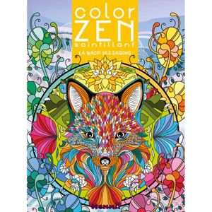 LIVRE DE COLORIAGE Hemma - Color Zen scintillant - La magie des saisons - Livre de coloriage detente - Dès 6 ans -  - 