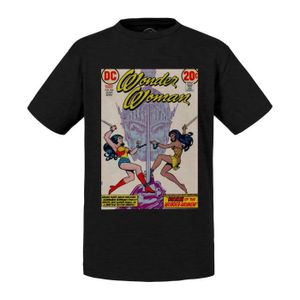 T-SHIRT T-shirt Enfant Noir Wonder Woman Bande Dessinee Co