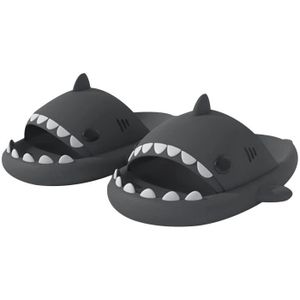 AioTio Claquettes de Requin Femme Homme Chaussons Tongs Sandales Femme Été Pantoufles de Douche Antidérapantes Confortables Chaussures de Plage et Piscine Shark Slides Slippers 