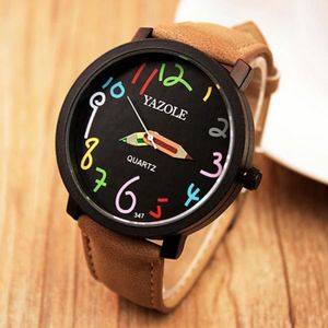 MONTRE Yazole CéLèBre Cuir De Quartz De Mode Dames De Mon