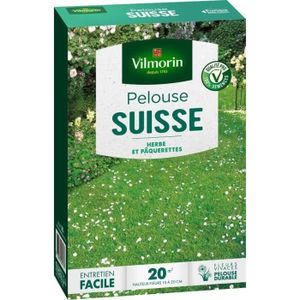 GAZON NATUREL VILMORIN Semences de pelouse Suisse - Pâquerettes 