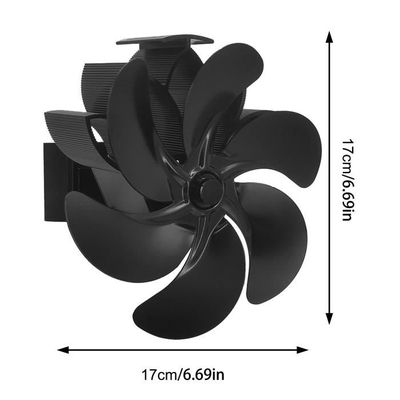 5 lames - Ventilateur de cheminée en alliage d'aluminium, brûleur de