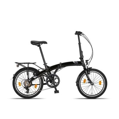 PACTO THREE velo pliant 6 vitesses freins sur jante cadre en aluminium unisexe Shimano haute qualite noir Cdiscount Sport