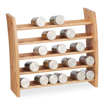 Ruichang Étagères à épices en Bambou, Porte-épices Extensible à 3 Niveaux, étagère de Rangement pour Placard, Plan de Travail, Cuisine, Salle de Bain Ruichang Étagères à épices en Bambou, Porte-épices Extensible à 3 Niveaux, étagère de Rangement pour Placard, Plan de Travail, Cuisine, Salle de Bain