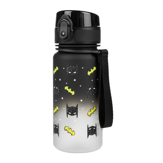 Gourde Batman Pour Enfant TataWay – 350 Ml, Fixation Vélo Facile, Motifs DC Comics, Jaune, Plastique Sûr