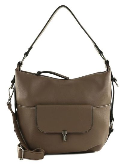 FREDsBRUDER Sac à épaule bandoulière marron en cuir pour femme - Echo Shoulderbag Greige 166215