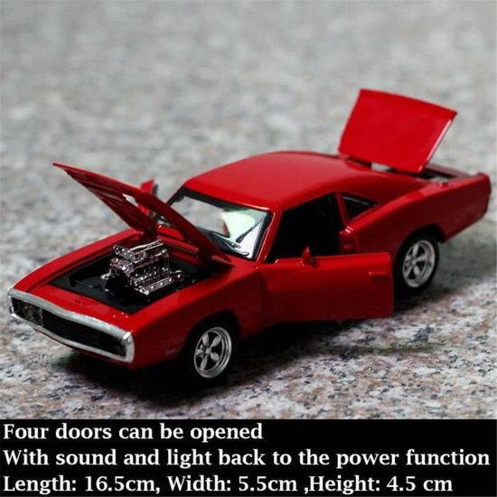 1:16 Dodge chargeur voiture télécommandée avec effets sonores Usb  Rechargeable rétro Rc modèle de voiture jouet pour les enfants de 6 ans et  plus 