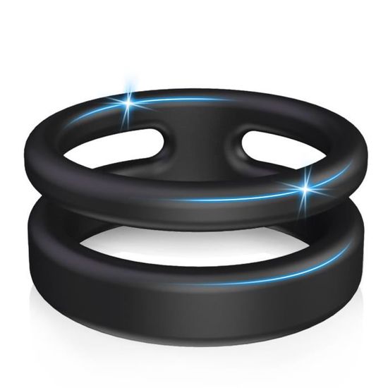 Orton - Pack De 2 Bagues En Silicone Pour Couple - Noir, 8,7 Mm - Souples, Résistantes Et Confortables - 5