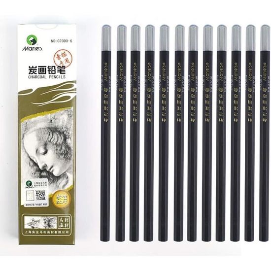 Crayons Blancs Professionnels Bavooty - Lot De 3 Pour Dessin Et Techniques Artistiques