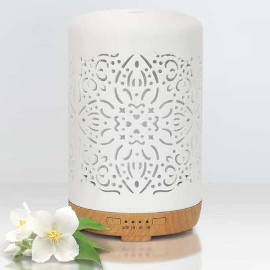 CLISPEED Diffuseur Passif Plâtre Fleur De Lotus Blanche - Diffuseur Aromatique Longue Durée Pour Huiles Essentielles, Voiture, Maison Et Salle De Bain