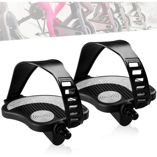 Pédales De Vélo D'appartement à Tige Courte 9/16" - Avec Sangle Réglable Antidérapante, Paire De Rechange