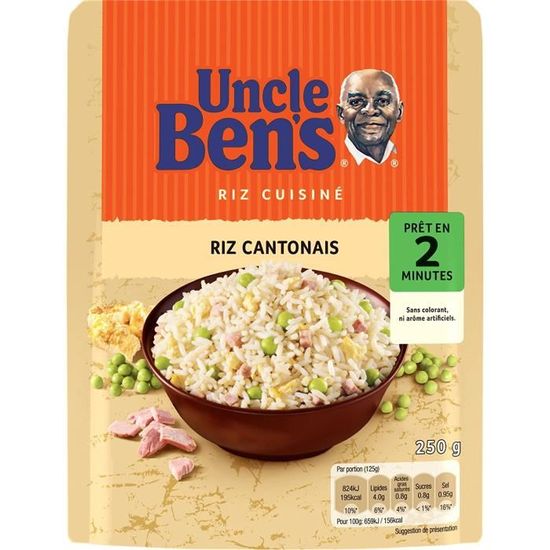 Uncle Ben S Riz Cantonais Pochon 250 G Achat Vente Riz Uncle