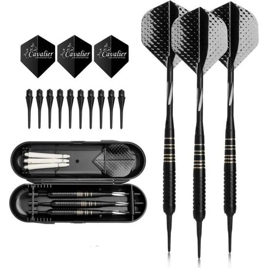 200 Flechettes Pointe Plastique Noires Pour Cible Électronique - Embouts De Remplacement Souples Et Durables Pour Jeux De Fléchettes