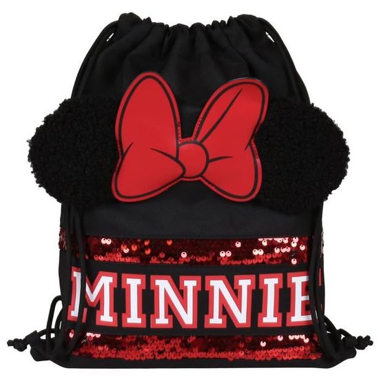 Mini Sac Bandoulière Brillant Rouge Minnie Mouse - Disney, Fermeture Bouton à Bascule, Neuf Avec étiquettes