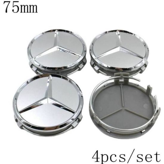 Logo Noir Mercedes Lot De 4 Cache-Moyeux Mercedes 75mm - Enjoliveurs Centraux Pour Jante - Neufs Accessoire Auto Mercedes-Benz - Foto 5