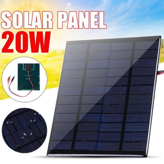 Panneau Solaire Portable 3W 9V Polycristallin - Rechargeable, Imperméable, Pour Petits Appareils, Transmittance 93%