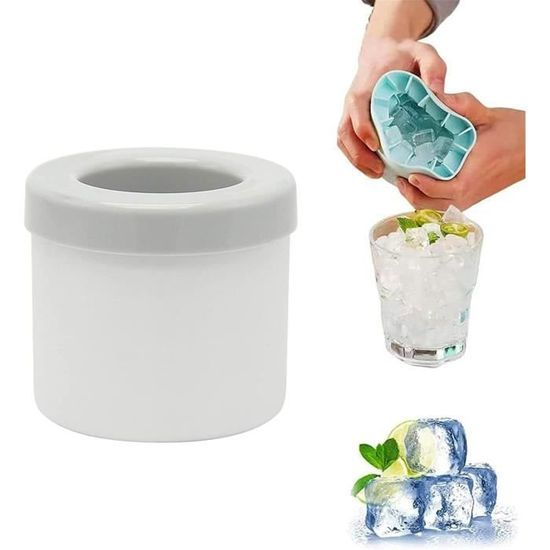 Grand Bac à Glaçons Carré – Grand Bloc De Glaçons 6,3 Cm, Moule à Glaçons à Whisky Avec Démoulage Facile Pour Whisky Et Cocktail, De Qualité Alimentaire (noir, 4 Plateaux