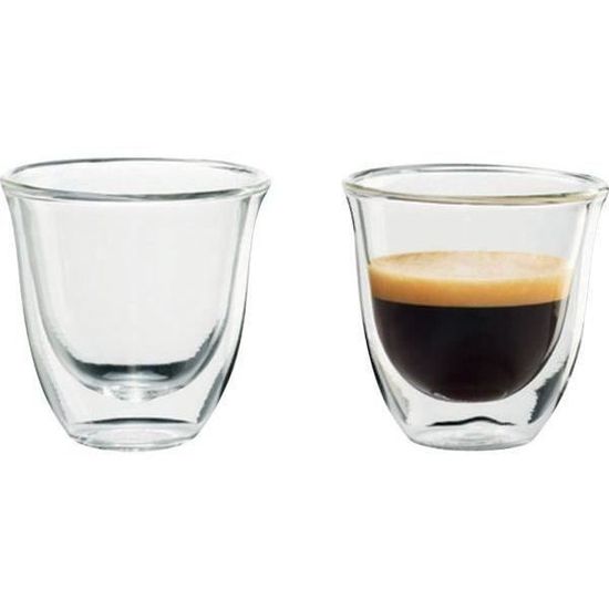Set 2 tasses Espresso - DELONGHI - Gris - Café moulu - 100 ml - Accessoires d'appareils pour Machine à café