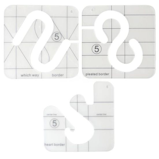 Gabarit De Couture Pour Quilting – Modèle En Polypropylène 23,3x9,4 Cm – Pour Broderie, Patchwork, Sashiko (DIY, Débutants) - 7