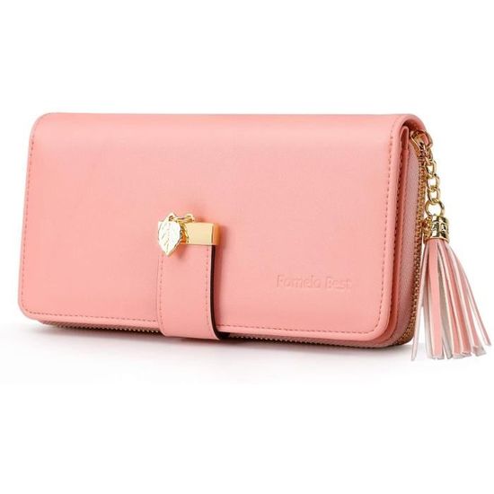 Portefeuille Pour Femme Pomelo Best - Grand Avec Nombreux Compartiments, Protection RFID - Noir