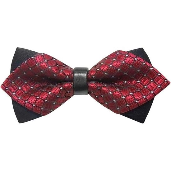 Noeud papillon homme - pure soie - bleu clair à motifs bleu foncé