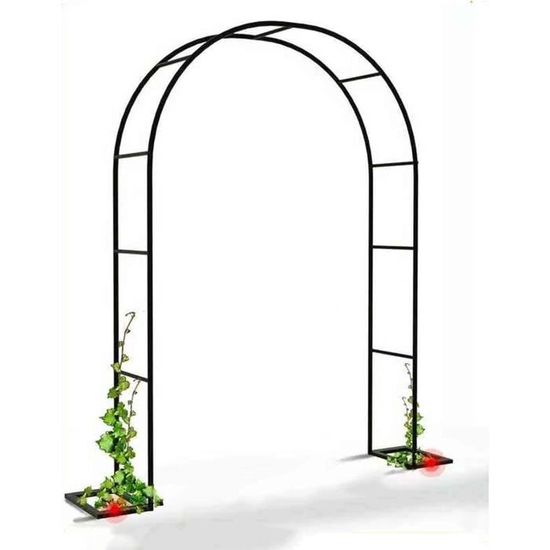 Arche De Jardin En Métal Vert Pour Plantes Grimpantes - Dimensions 140x230 Cm, Tube Acier Galvanisé 20mm