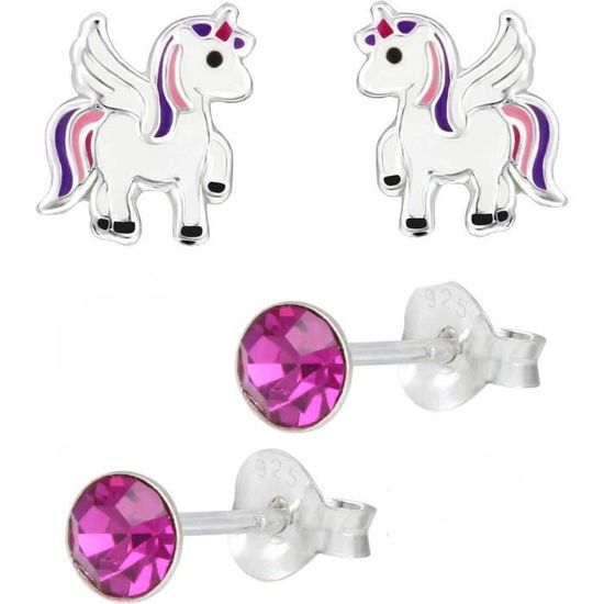 Boucles D'Oreilles Pour Enfant En Argent 925 - Boucles D'Oreilles Pour