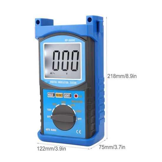 Mégohmmètre Numérique Testeur D'isolation 100-1000V - Pour électriciens Et Bricoleurs Avertis