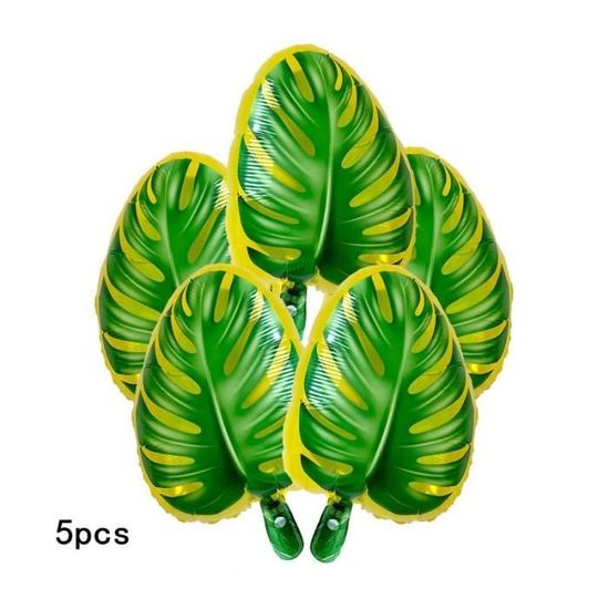 Kit Arche De Ballons Tropicaux CLISPEED - Palmiers, Feuilles, Ballons Dorés/verts - Pour Fêtes, Anniversaires, événements - 6
