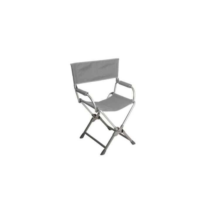 ANTARION Fauteuil pliant Camping Pêche Confort Saint-Tropez Gris clair 48