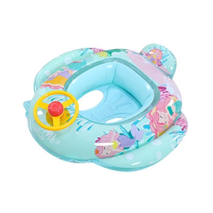 Articles de natation Bateau de volant de cercle d'anneau gonflable flottant de cou de bain de piscine de bébé YIN200504005GN_vir
