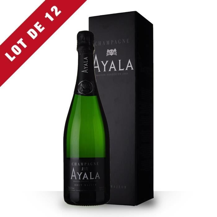12X Ayala Brut Majeur 75cl - Etui - Champagne